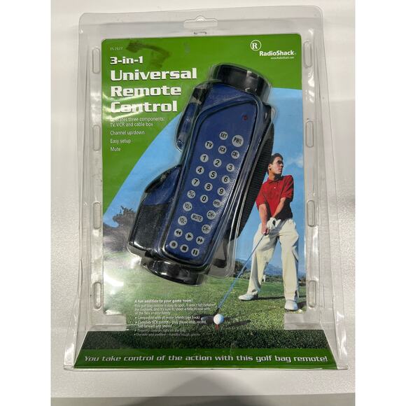 Radioshack 3 in 1 Universal Remote Control Golf Bag Golfer 15-2127 - Picture 2 of 7